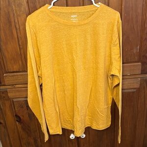 Sonoma Women’s Golden Yellow Long Sleeve Casual Tshirt Too Size XXL